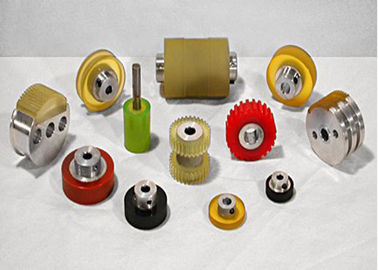 Industrial natural PU Polyurethane Coating Elevator Rollers Wheels / Polyurethane Wheels